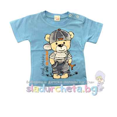 Бебешка тениска Светли, синя