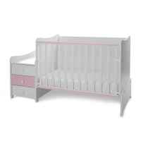 Бебешко легло Lorelli MAXI PLUS NEW 70/160, БЯЛО/ORCHID PINK-3BOX-RjB89.jpeg