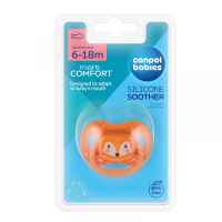 Силиконова залъгалка със симетрична форма Canpol Cute animals, 6-18м, оранжева-RqMv0.jpeg