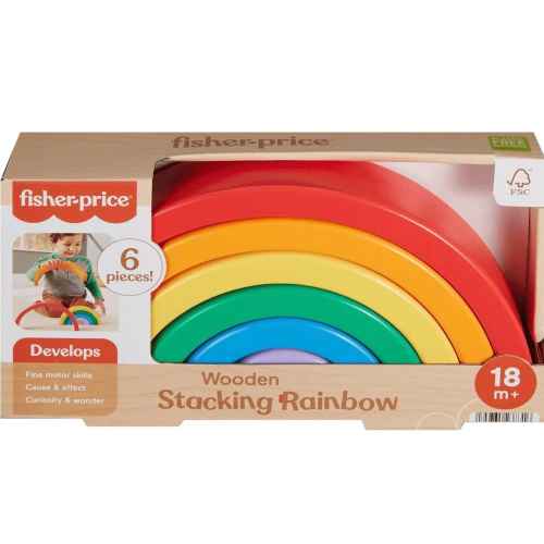 Дървена играчка за подреждане Fisher Price, дъга