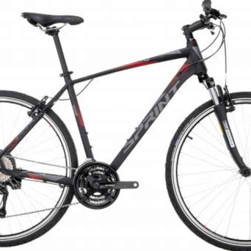 Велосипед Sprint Sintero 28, черен мат/ червен