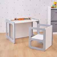Детска маса и стола 3 в 1 Ginger Home Монтесори, дървена бяло и сиво-SzF9x.jpeg