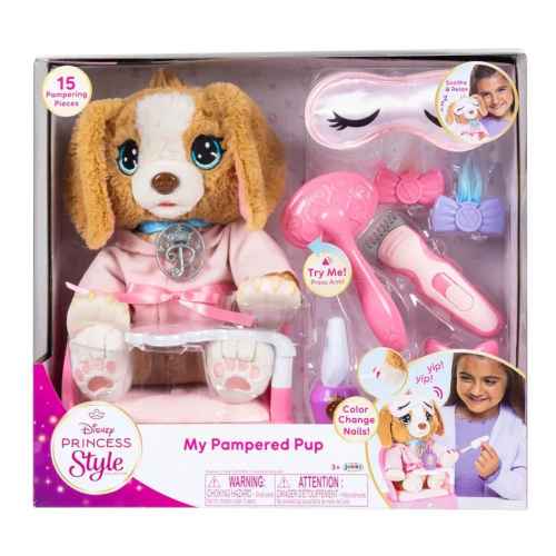 Дисни Принцеси: Кученце с аксесоари за груминг Jakks Pacific