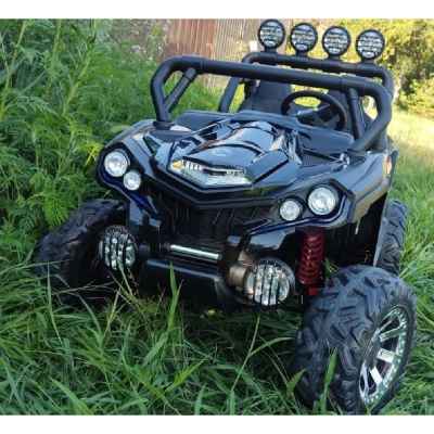 Акумулаторен джип JJ UTV 4x4, двуместен черен