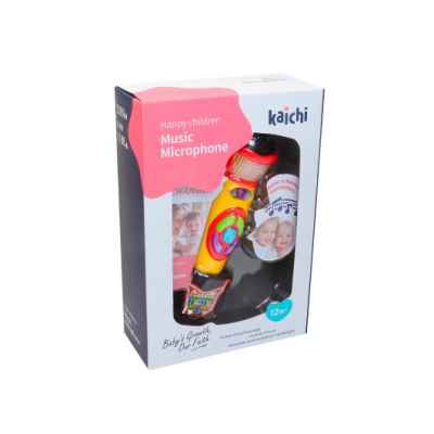 Записващ микрофон Kaichi, с музика и светлина