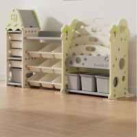 Детска етажерка-органайзер Feelkids, 17 отделения и изтеглящи се кутии, зелена-TH4k2.jpeg