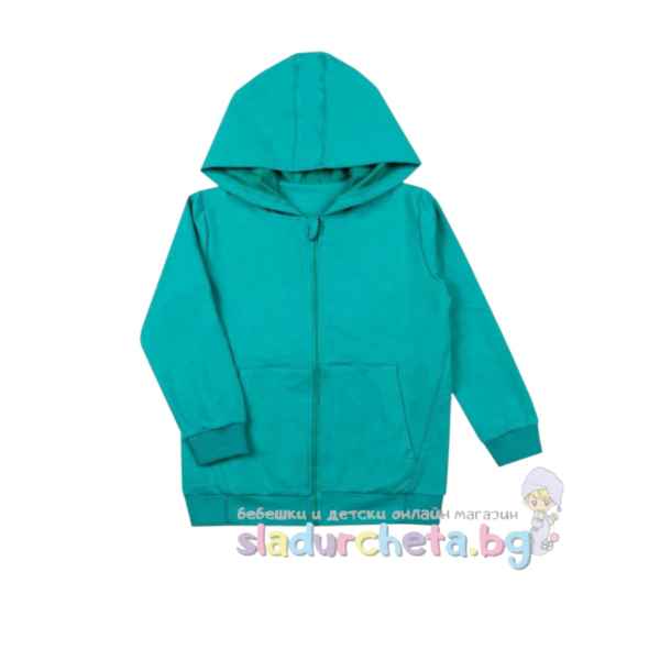 Детски суитшърт Светли, петрол-Tdv2A.jpeg