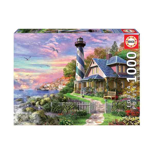 Пъзел Educa, Фар край скалистият залив, 1000 части-TluyZ.jpeg