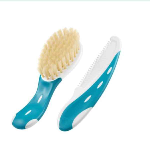 Четка за коса естествен косъм и гребенче NUK, синьо-U1T4z.jpeg
