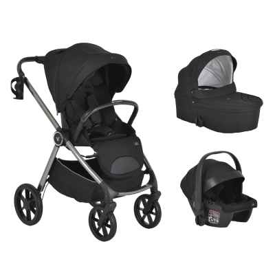 Комбинирана бебешка количка 3в1 Cangaroo Unique, Carbon-Black