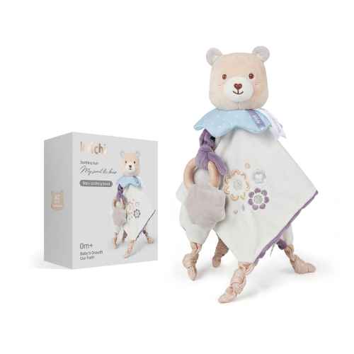 Бебешка мека играчка за гушкане Kaichi, Мече бежова