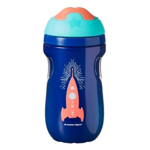 Неразливаща термочаша с твърд накрайник Tommee Tippee 260 мл, Синя
