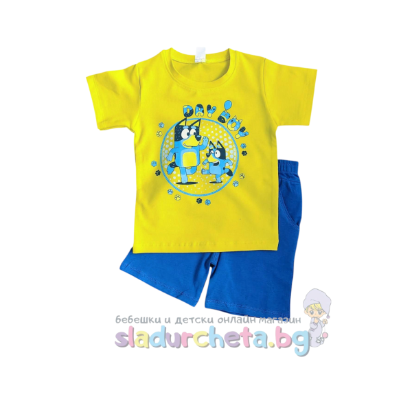 Комплект от 2 части Светли - тениска и къс панталон-V229E.png