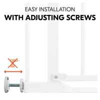 Предпазна преграда за бебе Hauck Clear Step 2 + удължител 21 см, White-VJ42f.jpeg