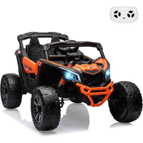 Акумулаторен джип JJ Can-Am Maverick 4x4 UTV 24v, двуместен оранжев металик