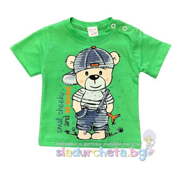 Бебешка тениска Светли, зелена-VNe6G.jpeg