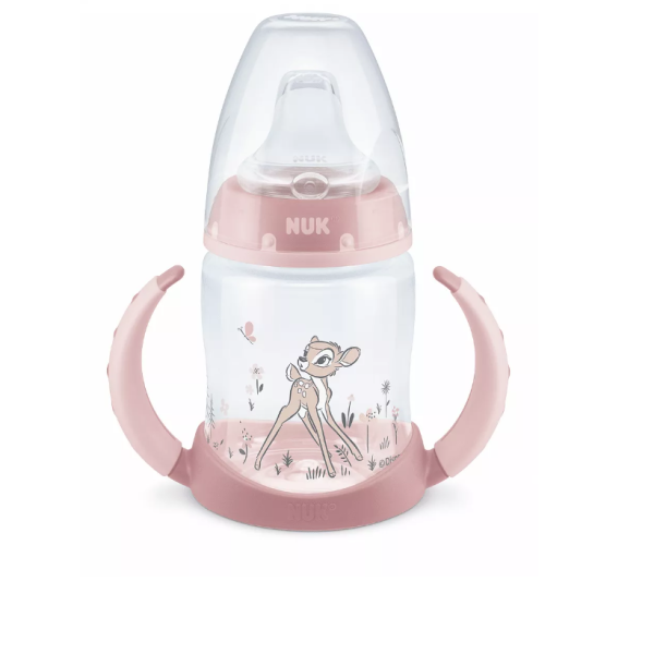 Шише Nuk First Choice 150 мл. със силиконов накрайник за сок, Bambi-VSRIu.png