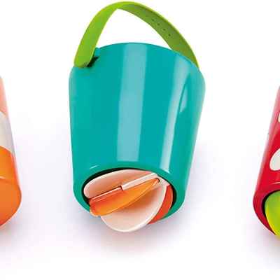 Комплект Hape, Шарени кофички за баня