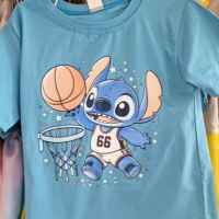 Комплект от 2 части Светли - тениска и къс панталон, Стич синьо/индиго-VsUJl.jpeg