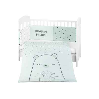 Бебешки спален комплект Kikka Boo 2 части EU style, Bear with me Mint
