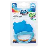 Силиконова дрънкалка с мека чесалка 0м+ Canpol, синьо мече-WJh1H.jpg