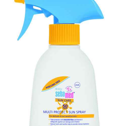 Бебешки слънцезащитен спрей SebaMed SPF50+ 200мл, без парфюм