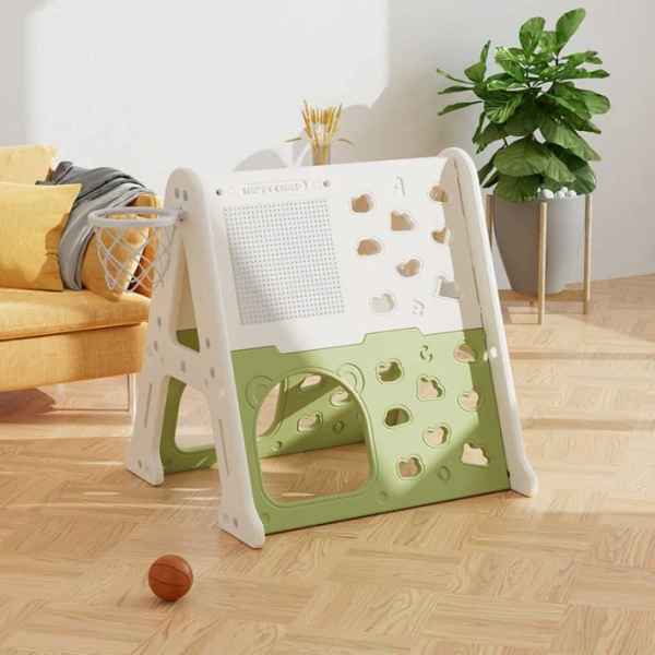 Детска пластмасова стена за изкачване 5 в 1 Feelkids, зелена-WbeOC.jpeg