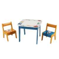 Комплект детска двустранна маса с 2 стола за редене на конструктори тип LEGO GINGER, GHOSTS-WcNS8.jpg