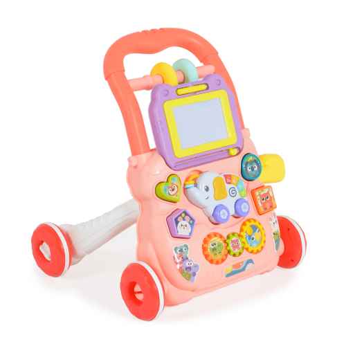 Играчка за прохождане Moni Toys Elephant, розовa