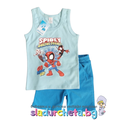 Комплект от 2 части Светли - потник и къси панталони