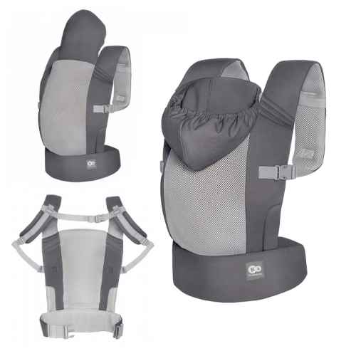 Ергономична раница KinderKraft Carrybee, Grey