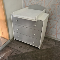 Дървен плот за повиване Baby Gucio, бял-X3h6o.png