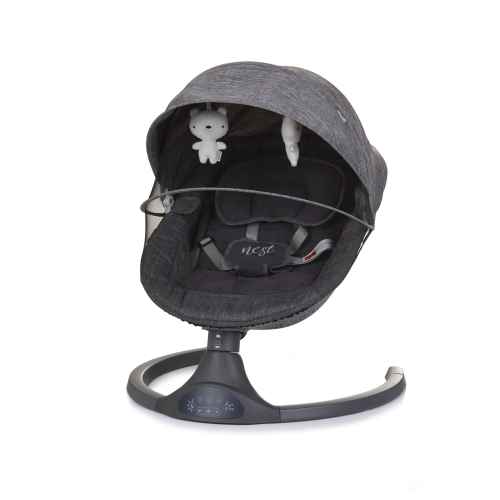 Бебешки електрически шезлонг Chipolino Nest, гранит