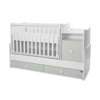 Бебешко легло Lorelli Trend Plus New 3-box, Бяло/ milky green-X7ARN.jpeg