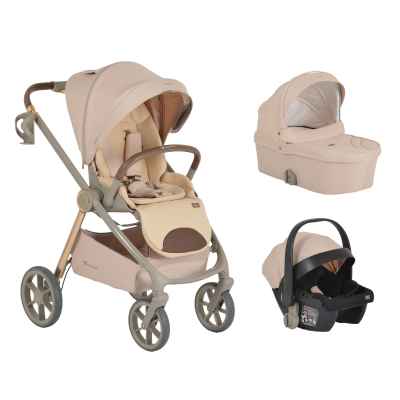 Комбинирана бебешка количка 3в1 Cangaroo Unique, Macadamia-Beige