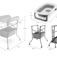 Бебешка вана със стойка и повивалник 2в1 Kinderkraft Bubbly-XIGIK.png