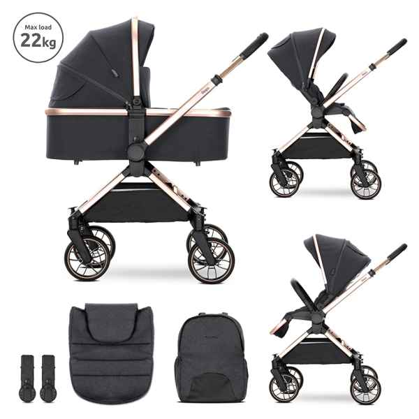 Комбинирана бебешка количка 2в1 Lorelli Reya, Black-XJpAb.jpeg