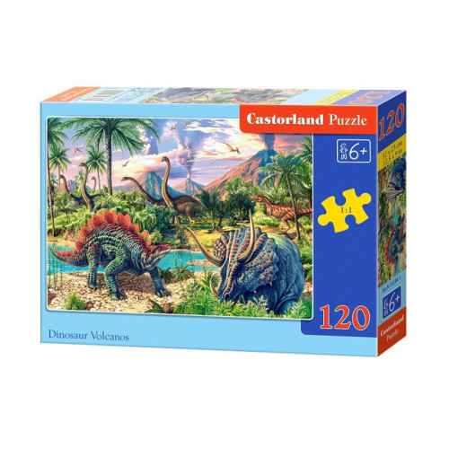 Пъзел Castorland, Динозаври и вулкани 120 части