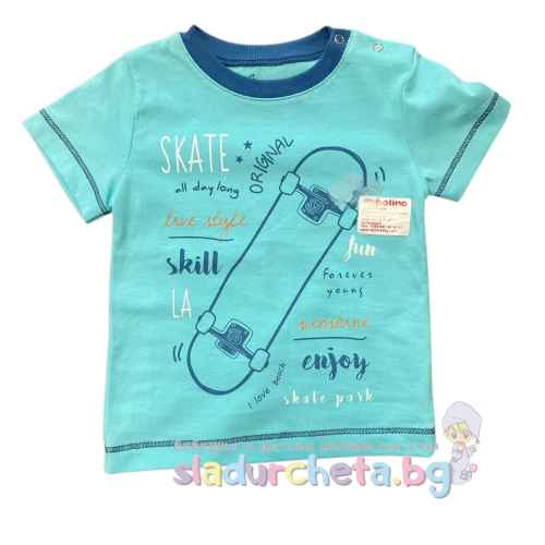 Бебешка тениска Topolino, синя