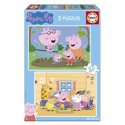 Пъзел Educa, Peppa Pig 2 в 1, 2 x 48 части