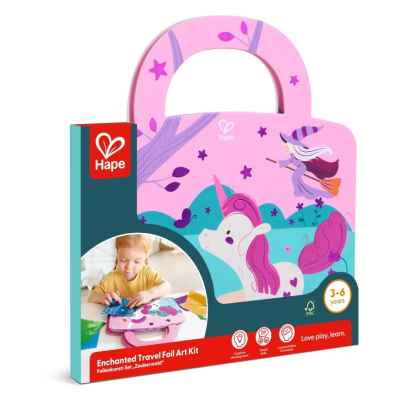 Творчески комплект Hape, Книжка за апликации с фолио, Феи