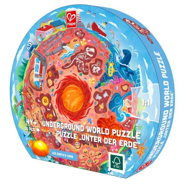 Образователен пъзел за под Hape, Центърът на Земята, 57.5 см, 36 части-Y9RP9.jpeg