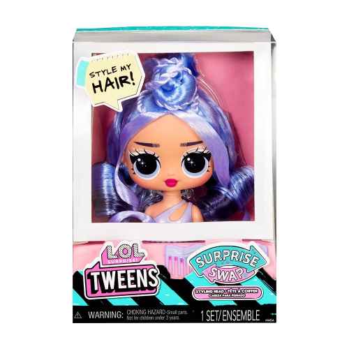 Глава за стилизиране L.O.L. Surprise - Tweens Swap, лилава коса със син нюанс