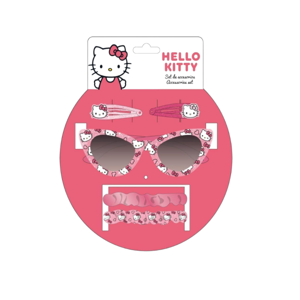 Детски слънчеви очила + 4 бр. аксесоара Sun city, Hello Kitty-YS3SJ.png