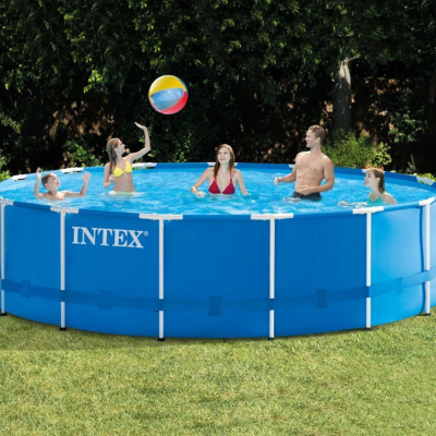 Сглобяем басейн Intex Metal Frame с филтърна помпа, 457 х 122 см