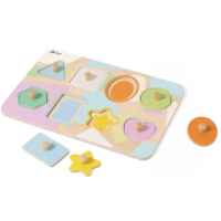 Дървен образователен пъзел Classic World, с 9 геометрични елемента-Z5iTK.jpeg