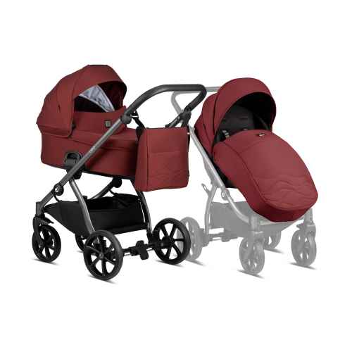 Комбинирана бебешка количка 2в1 Tutis LEO, 105 Cherry