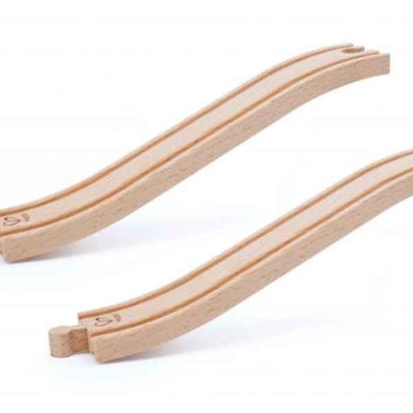 Дървен комплект Hape, S - образна железопътна релса, 2 броя-ZhDTp.jpeg