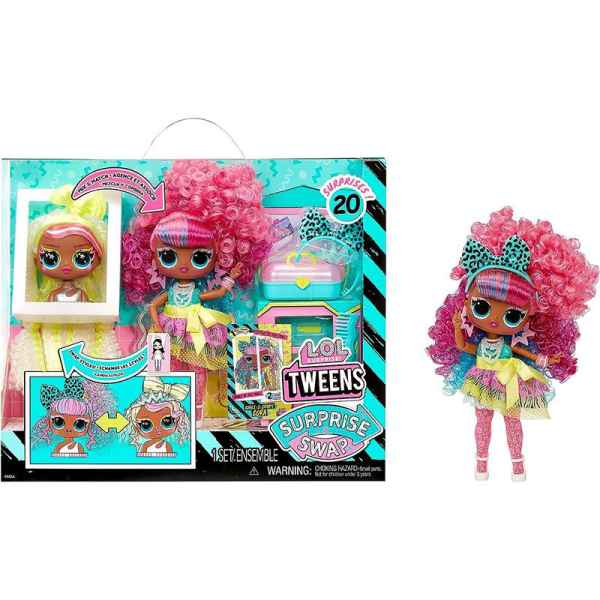 Кукла MGA L.O.L. Surprise Tweens Surprise Swap, Cora с глава за стилизиране и аксесоари-ZjK6n.jpeg