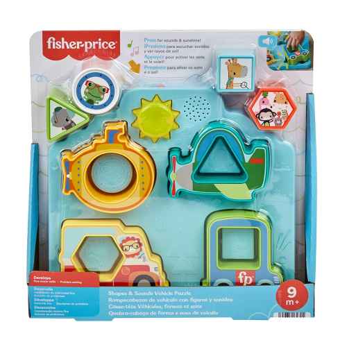 Музикален пъзел-сортер Fisher Price, превозни средства